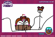 artist:irina_kumai character:irina character:pawnii_chan christmas gartic_phone sketch sled // 770x525 // 69KB