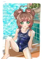 artist:chimi_artsu pool swimsuit // 2480x3508 // 619KB