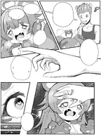 artist:toma2ruru blush character:pawnii_chan gloves heart_eyes manga monochrome // 1536x2048 // 564KB