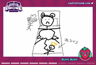 artist:buhibuhi birth character:pawnii_chan christmas gartic_phone mpreg sketch // 770x525 // 69KB
