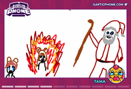 artist:tama character:irina character:pawnii_chan christmas fire gartic_phone santa // 770x525 // 90KB