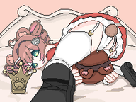 artist:val_aconite bed butt character:irina crown panties pawnii_chan_plush princess_outfit // 256x192 // 14KB