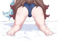 artist:jahe_png fan_commission from_behind swimsuit // 4096x3439 // 403KB