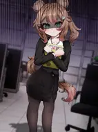 artist:shironomi_dayo fan_commission office_lady pouting teacher // 3024x4096 // 1019KB