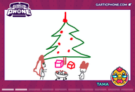 artist:tama character:irina character:irinas_child character:pawnii_chan christmas christmas_present christmas_tree gartic_phone sketch stroller // 770x525 // 61KB