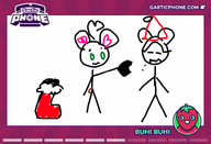 artist:buhibuhi character:irina character:pawnii_chan christmas coal gartic_phone santa_hat sketch tail // 770x525 // 69KB