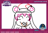 artist:edgy character:irina christmas cookie gartic_phone santa_hat sketch // 770x525 // 74KB