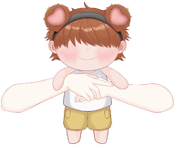artist:funkydealer asset character:pawnii_chan doll hugging transparent_background // 2610x2168 // 1.1MB