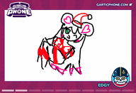 artist:edgy character:irina christmas gartic_phone naked_ribbon ribbon santa_hat // 770x525 // 70KB