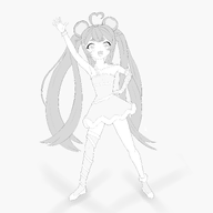 artist:funkydealer flat_chest idol monochrome // 2437x2437 // 647KB