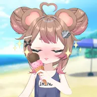 artist:irina_kumai asset flat_chest ice_cream official_model tongue_out // 1080x1080 // 630KB