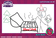 artist:buhibuhi character:irina character:irinas_child character:pawnii_chan christmas christmas_tree gartic_phone grill sketch // 770x525 // 79KB