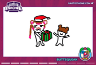 artist:buttsqueak character:irina character:pawnii_chan christmas christmas_present gartic_phone sketch // 770x525 // 60KB