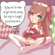 artist:agapinha christmas fan_commission mistletoe nopan pussy santa_costume santa_hat // 2480x2480 // 325KB