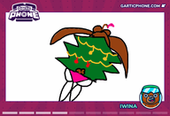 artist:irina_kumai ass ass_focus character:irina christmas christmas_tree christmas_tree_outfit gartic_phone panties sketch tail // 770x525 // 62KB